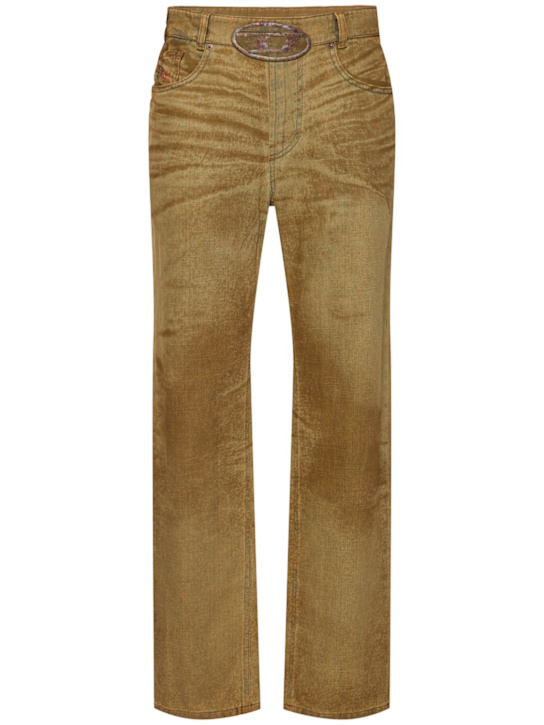 Diesel: D-Ark logo low rise denim straight jeans - women_0 | Luisa Via Roma