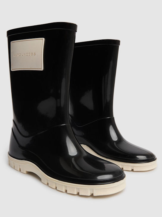 Marc Jacobs: Stivali da pioggia in PVC con logo - kids-girls_1 | Luisa Via Roma