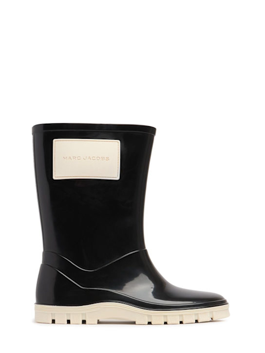 Marc Jacobs: Stivali da pioggia in PVC con logo - kids-girls_0 | Luisa Via Roma