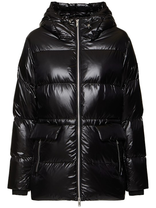 Moose Knuckles: Whitney 3q nylon down jacket - women_0 | Luisa Via Roma