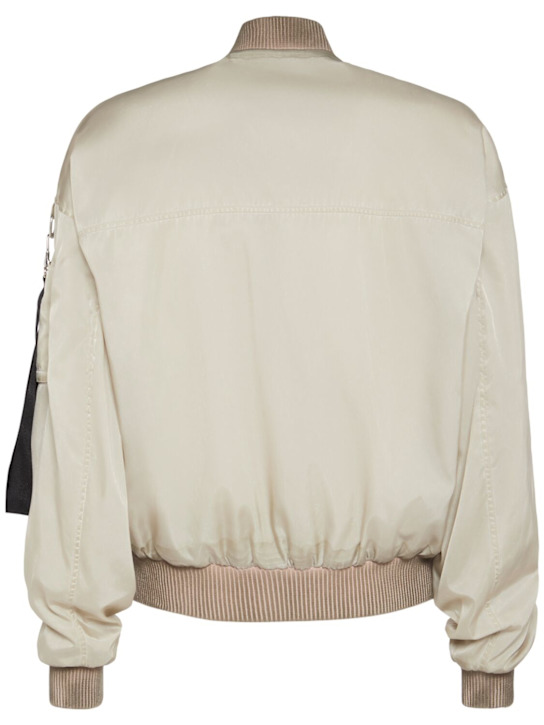 Dsquared2: Garment dyed military bomber - White - men_1 | Luisa Via Roma