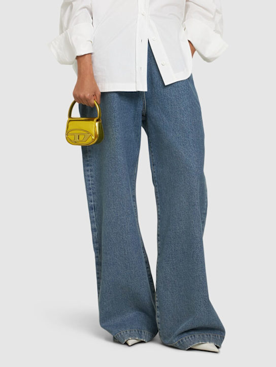 Diesel: XS 1DR Mirror leather top handle bag - women_1 | Luisa Via Roma