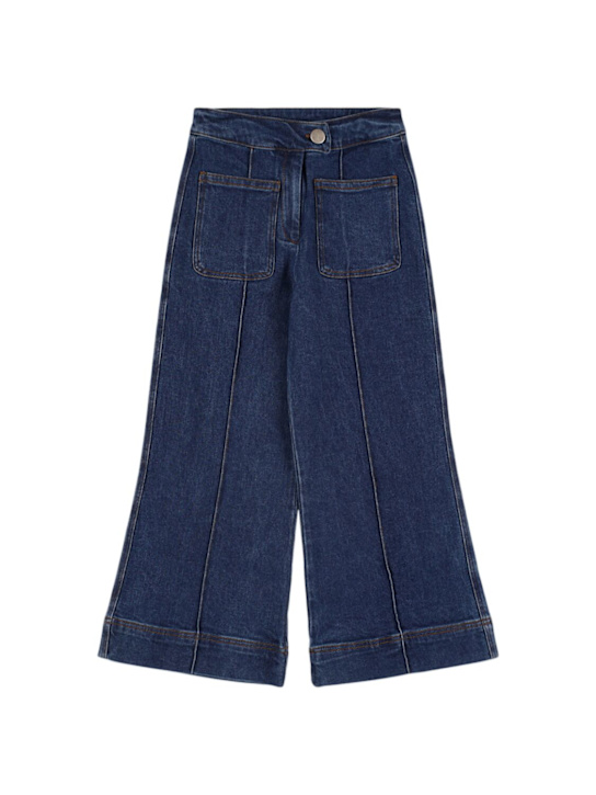 TANGERINE: Jeans a gamba larga stonewashed - Blu - kids-girls_0 | Luisa Via Roma