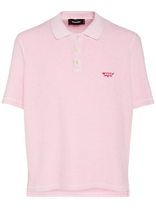 Dsquared2: Tennis fit polo - Pink - men_0 | Luisa Via Roma