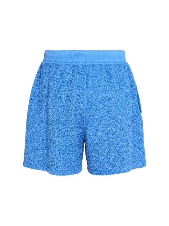 Dsquared2: Cotton sport shorts - Cerulean Blue - men_3 | Luisa Via Roma