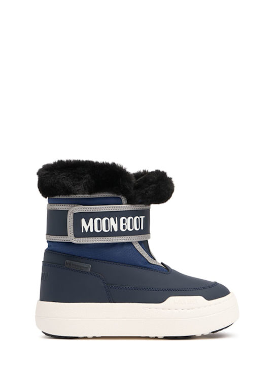 Moon Boot: Nylon strap snow boots - kids-boys_0 | Luisa Via Roma