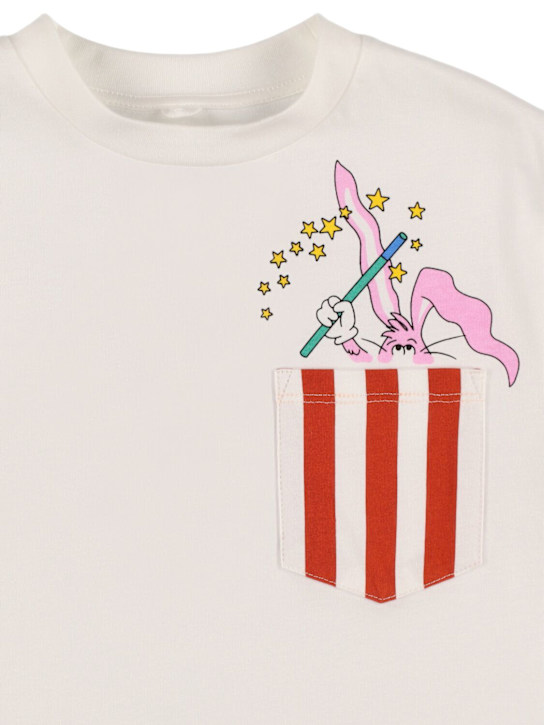 Stella McCartney Kids: Camiseta de jersey de algodón estampada - Blanco - kids-boys_1 | Luisa Via Roma