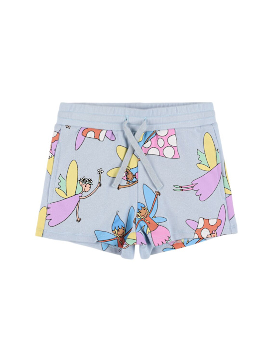Stella McCartney Kids: コットンジャージーショートパンツ - ライトブルー - kids-girls_0 | Luisa Via Roma