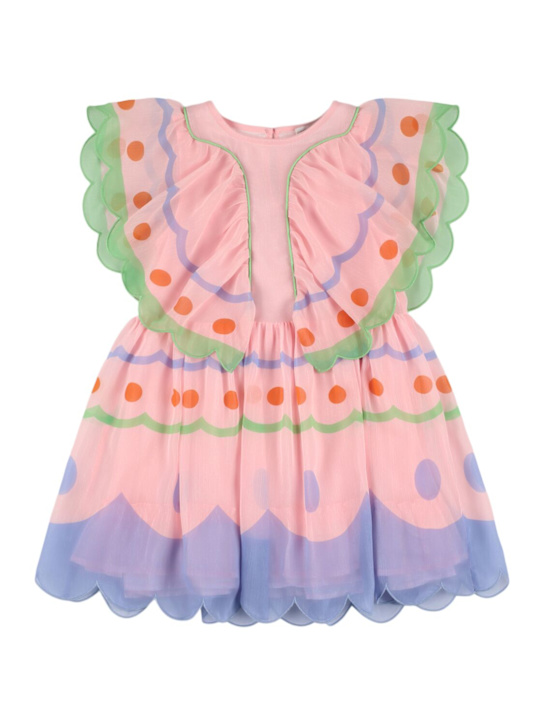 Stella McCartney Kids: ジョーゼットワンピース - ピンク - kids-girls_0 | Luisa Via Roma
