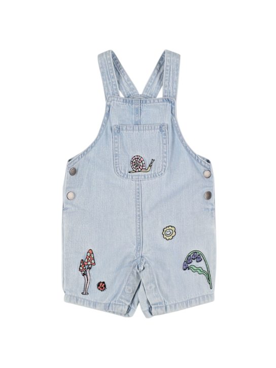 Stella McCartney Kids: コットンギャバジンオーバーオール - ライトブルー - kids-boys_0 | Luisa Via Roma