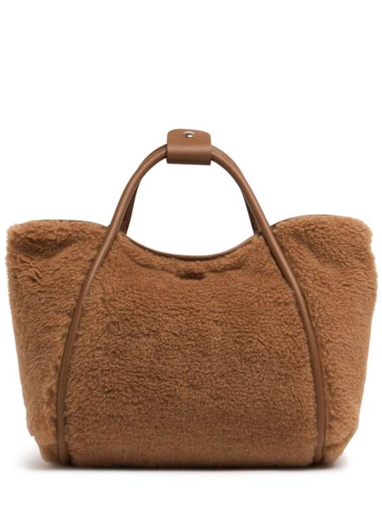 Max Mara: Small TMarin teddy top handle bag - women_0 | Luisa Via Roma