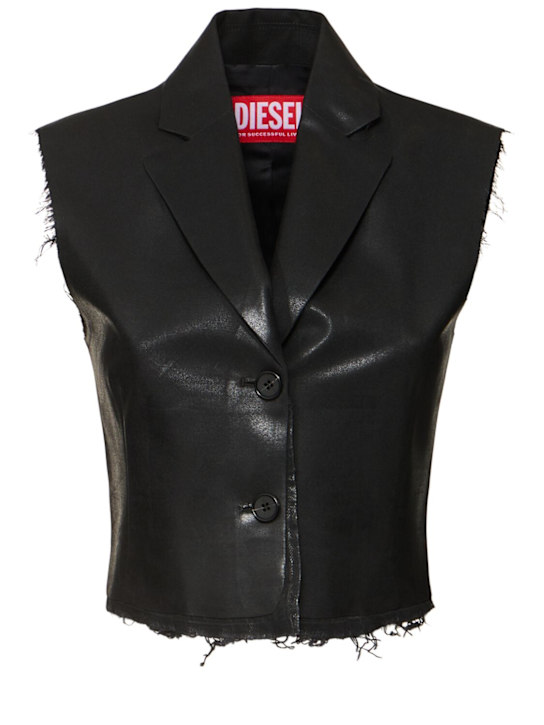 Diesel: G-Baryt wool blend buttoned vest - women_0 | Luisa Via Roma