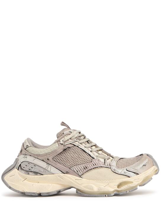 Balenciaga: 50mm hohe Sneakers aus Mesh „Stapler“ - Beige/Grau - women_0 | Luisa Via Roma