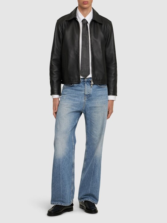 SUNFLOWER: Short leather jacket - men_1 | Luisa Via Roma