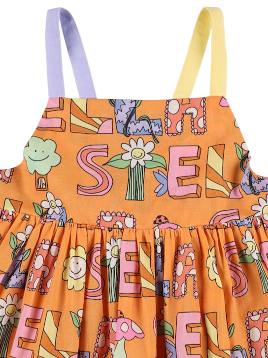 Stella McCartney Kids: Printed cotton voile dress - Orange/Multi - kids-girls_1 | Luisa Via Roma