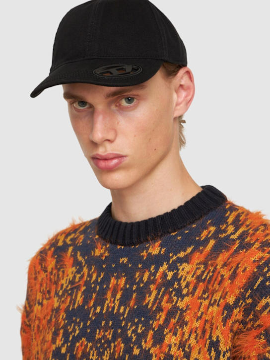 Diesel: Metal Oval-D cotton baseball cap - men_1 | Luisa Via Roma