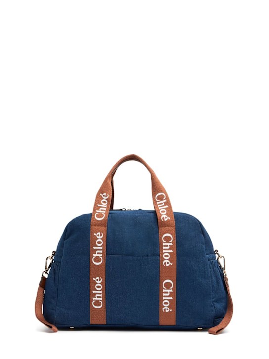 Chloé: コットンデニムチェンジングバッグ - kids-girls_0 | Luisa Via Roma