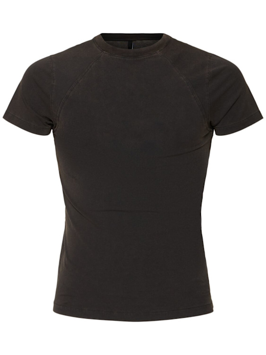 Entire Studios: Mini stretch cotton t-shirt - Washed Black - men_0 | Luisa Via Roma