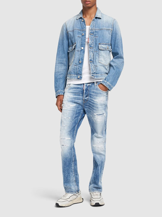 Dsquared2: Heritage boxy denim jacket - men_1 | Luisa Via Roma