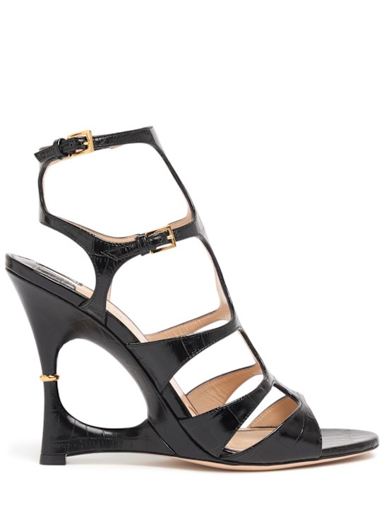 Tom Ford: Sandali Paradis stampa coccodrillo 105 mm - women_0 | Luisa Via Roma
