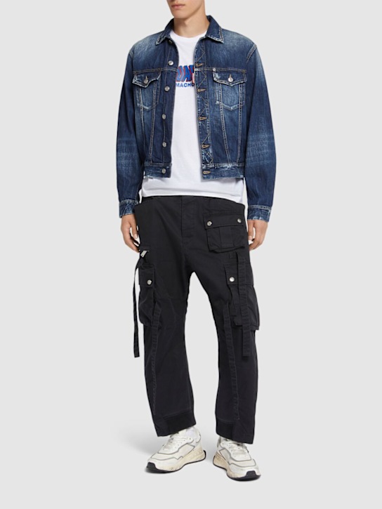 Dsquared2: Denimjacke "Be Cool Be Nice L.A." - men_1 | Luisa Via Roma