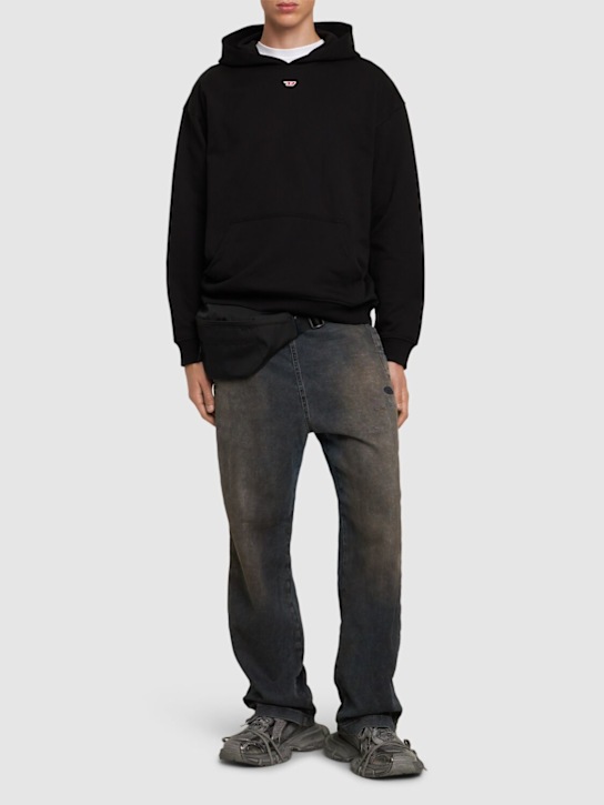 Diesel: Sudadera con logo y capucha - men_1 | Luisa Via Roma
