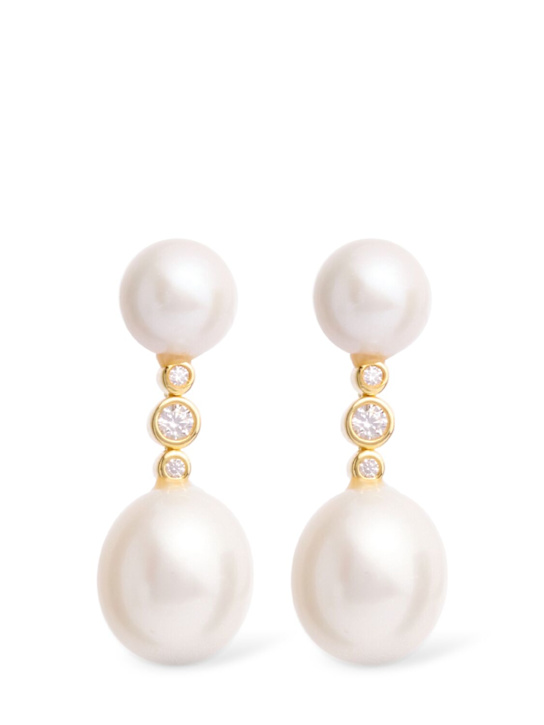 RAGBAG: Odile dualism long pearl earrings - Pearl/Gold - women_0 | Luisa Via Roma