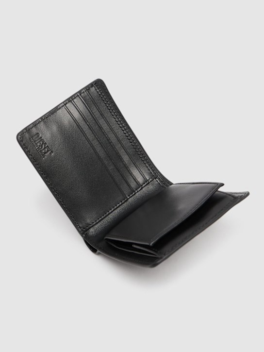 Diesel: Holi-D billfold coin wallet - Black - men_1 | Luisa Via Roma