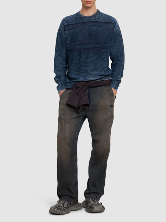 Diesel: K-Klevery logo针织圆领毛衣 - men_1 | Luisa Via Roma