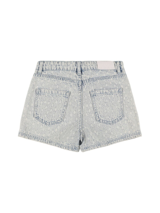 MSGM: Shorts in denim di cotone - kids-girls_1 | Luisa Via Roma