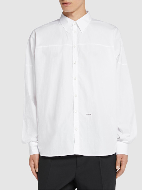 Dsquared2: Maillot de football en coton - Blanc - men_2 | Luisa Via Roma
