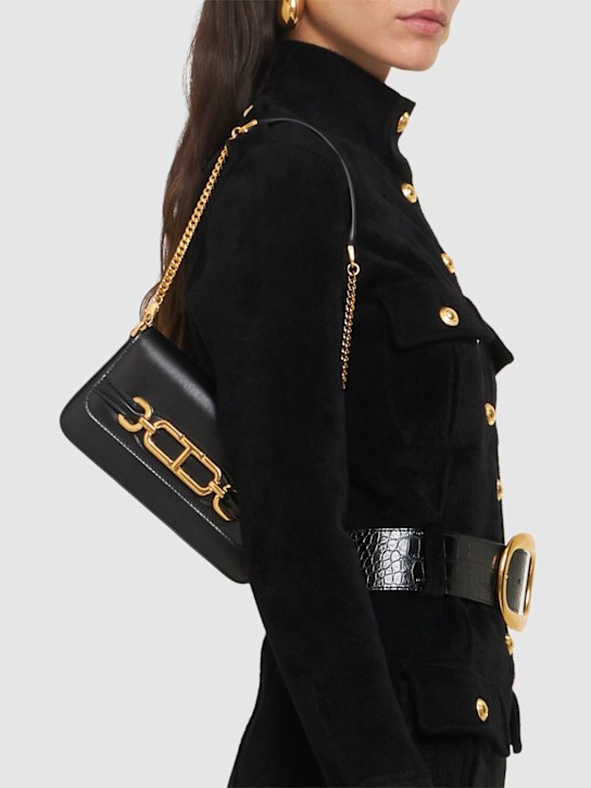 Tom Ford: Mini Box palmellato shoulder bag - women_1 | Luisa Via Roma