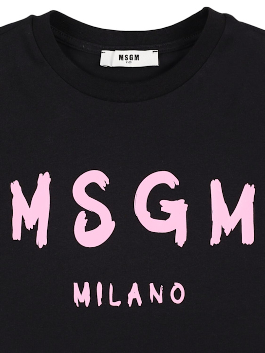MSGM: コットンジャージーTシャツ - kids-girls_1 | Luisa Via Roma