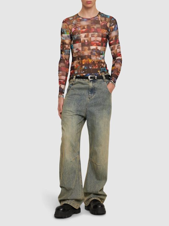 Diesel: T-Lixy show theme stretch tulle t-shirt - men_1 | Luisa Via Roma