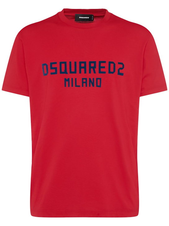 Dsquared2: Cool fit cotton t-shirt - men_0 | Luisa Via Roma