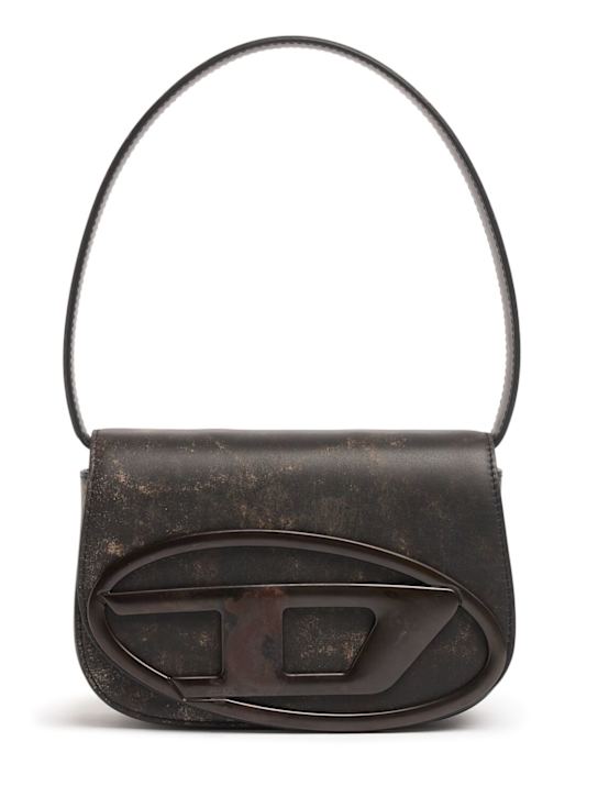 Diesel: 1DR Treated leather shoulder bag - women_0 | Luisa Via Roma