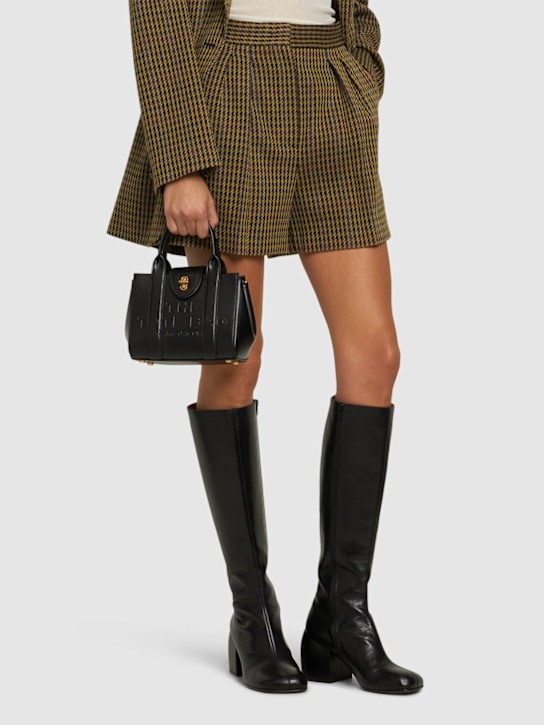 Marc Jacobs: Borsa The Mini Turnlock Tote in pelle - women_1 | Luisa Via Roma