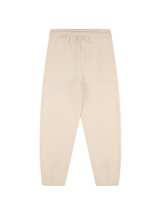 MSGM: Logo cotton sweatpants - Off-White - kids-boys_2 | Luisa Via Roma