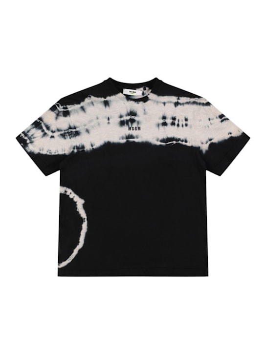 MSGM: Printed cotton jersey t-shirt - Grey - kids-boys_0 | Luisa Via Roma