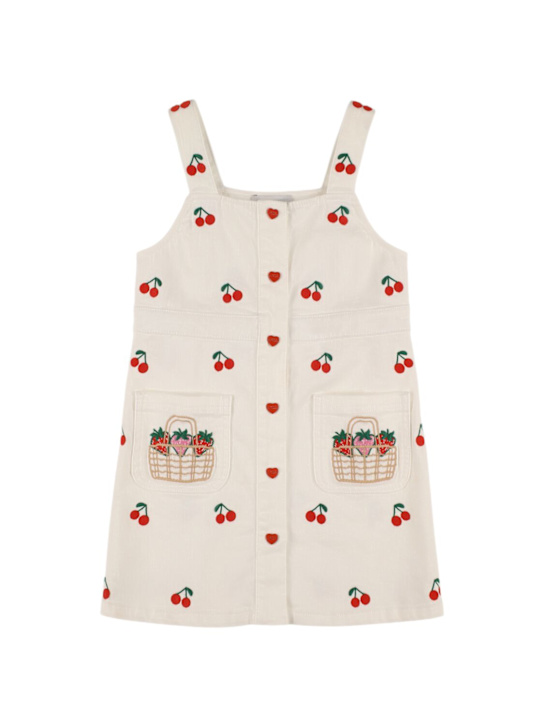 Stella McCartney Kids: Cherry cotton gabardine dress - kids-girls_0 | Luisa Via Roma