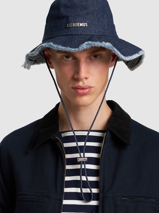 Jacquemus: Le Bob Artichaut cotton bucket hat - men_1 | Luisa Via Roma