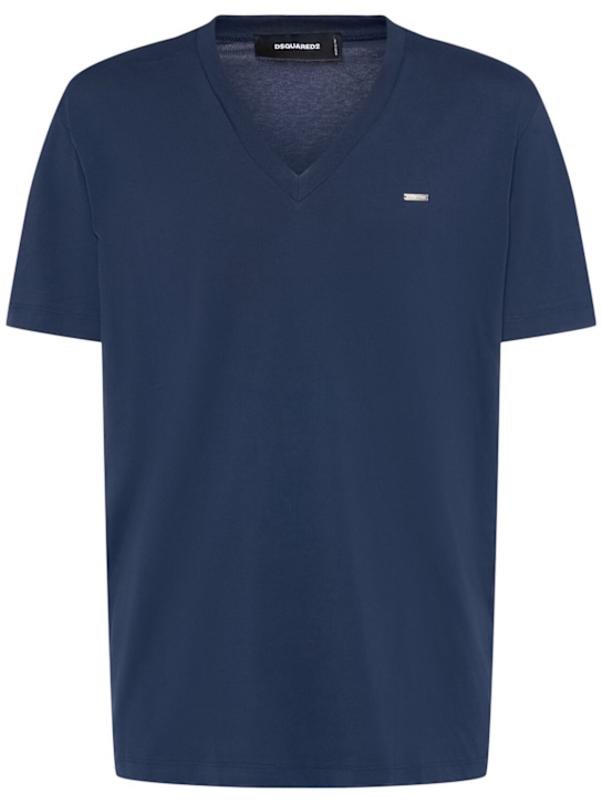 Dsquared2: T-Shirt aus Baumwolle mit Druck - men_0 | Luisa Via Roma