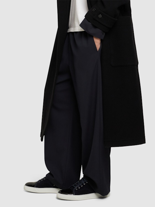 Lanvin: スエード＆レザースニーカー - men_1 | Luisa Via Roma