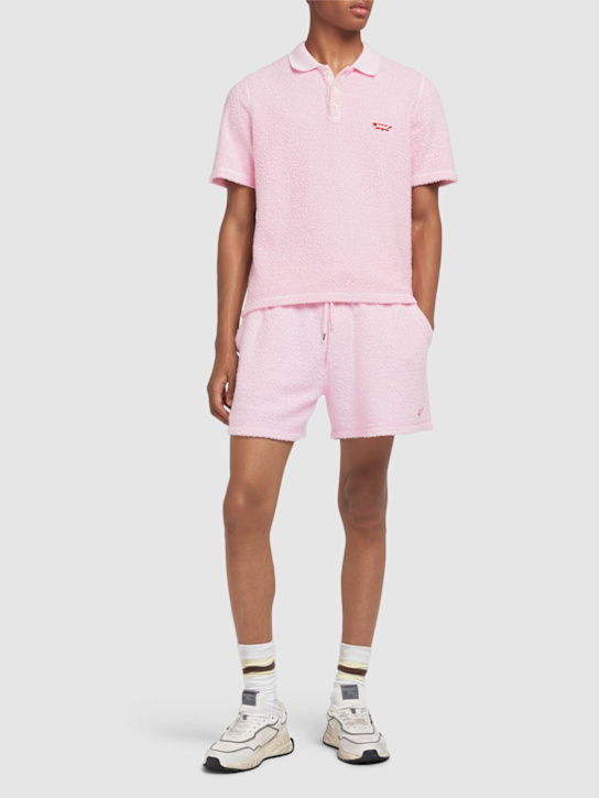 Dsquared2: Cotton sport shorts - Pink - men_1 | Luisa Via Roma