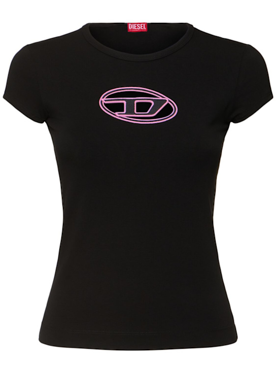 Diesel: T-Angie logo t-shirt - women_0 | Luisa Via Roma