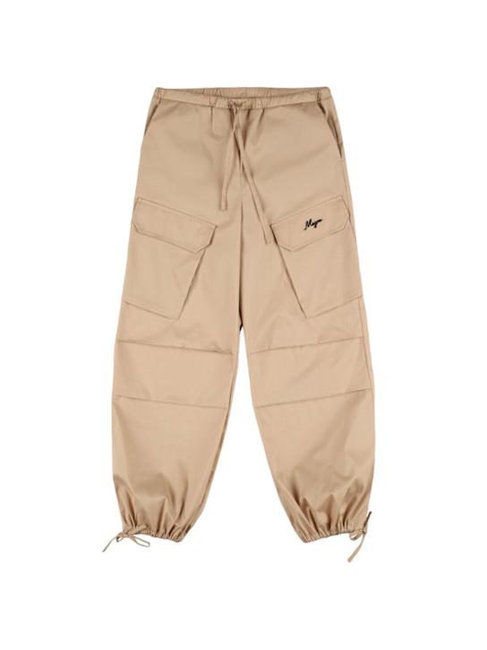 MSGM: Cotton blend poplin cargo pants - kids-girls_0 | Luisa Via Roma