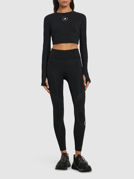 adidas By Stella McCartney: True Pace タイツ - ブラック - women_1 | Luisa Via Roma