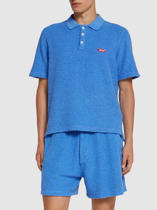 Dsquared2: Tennis fit polo - Cerulean Blue - men_2 | Luisa Via Roma