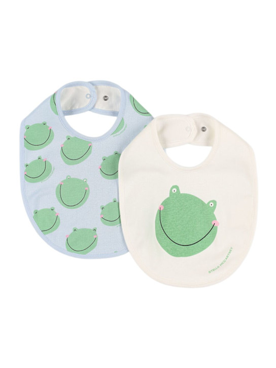 Stella McCartney Kids: Set: 2 Lätzchen aus Baumwolle mit Druck - Bunt - kids-girls_0 | Luisa Via Roma