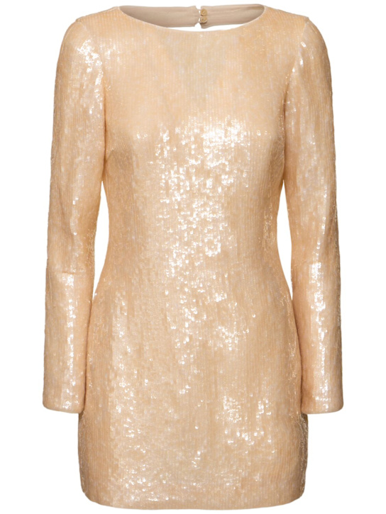 Tom Ford: Sequined mini dress - Beige - women_0 | Luisa Via Roma